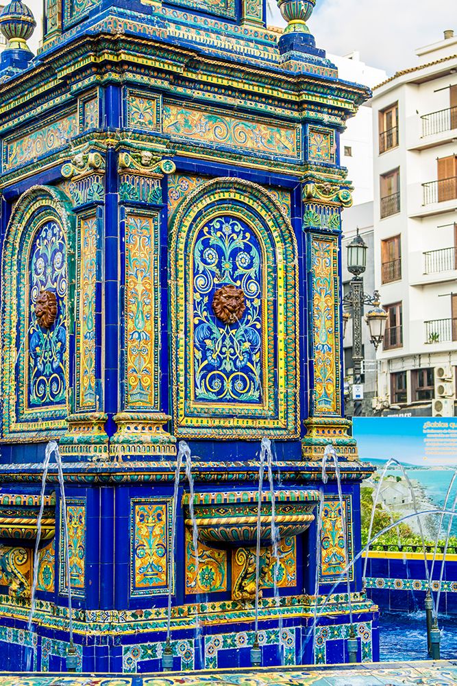 Central fountain, Plaza Alta main square, Algeciras, Spain.
